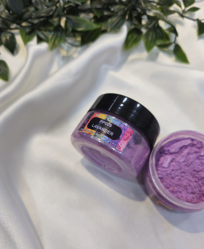 Lavander Pearl Mica Powder Pigment jar for resin art, epoxy, soap and candle making—vibrant metallic Lavander pigment