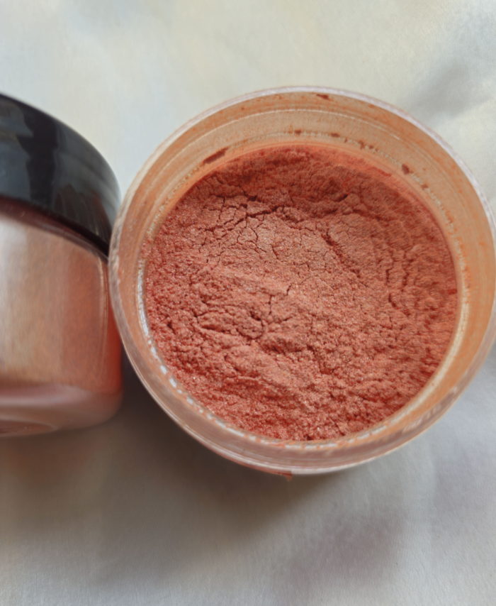 Light Peach Pearl Mica Powder Pigment jar for resin art, epoxy, soap and candle making—vibrant metallic Light Peach pigment