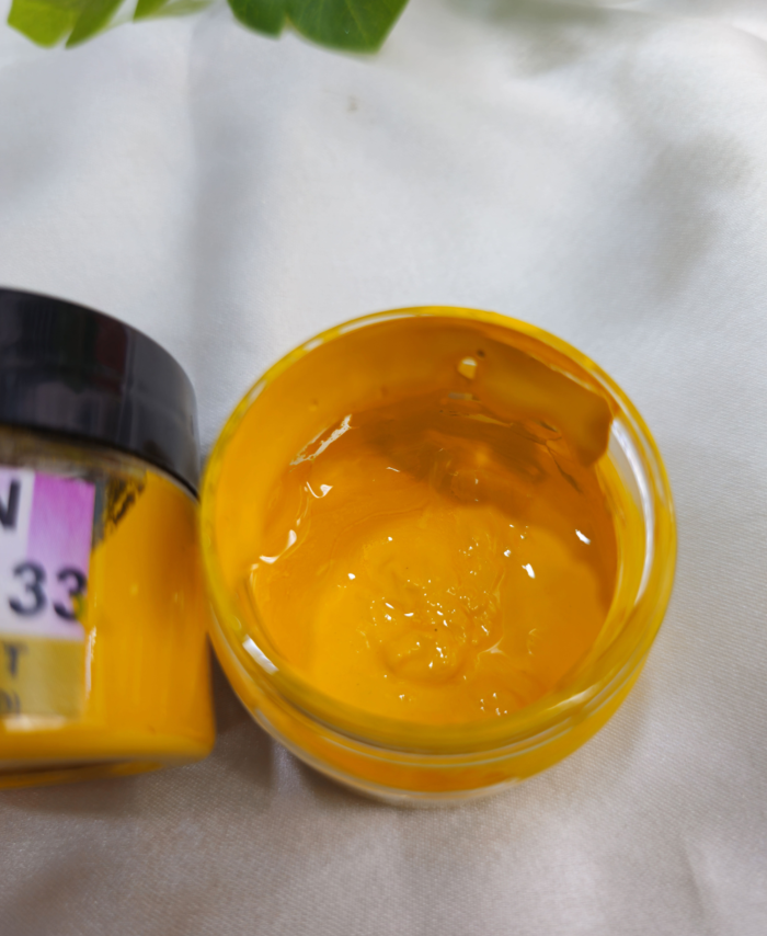 Opaque resin pigment in Golden Yellow jar for epoxy, resin art, and DIY crafts – 20g