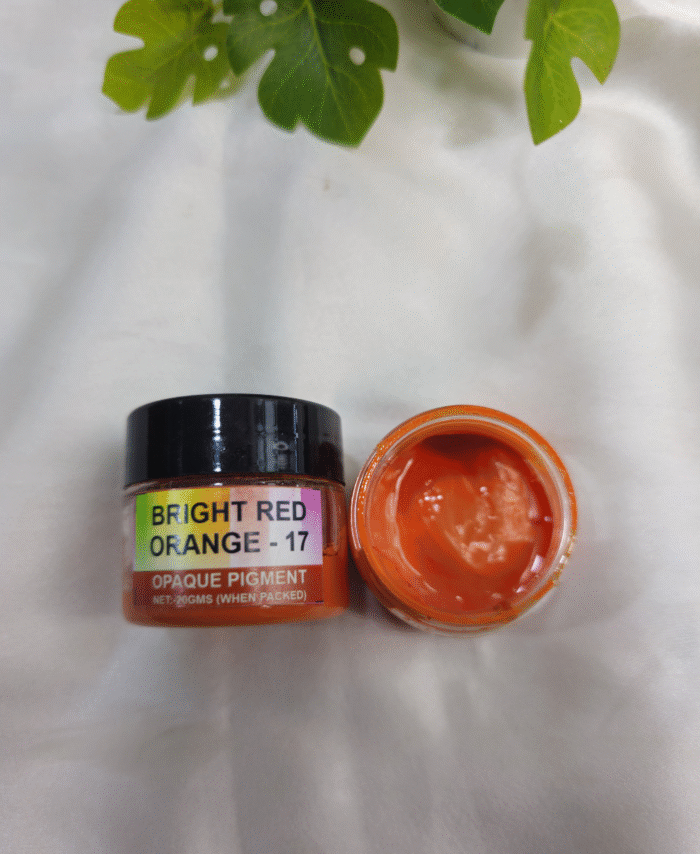 Opaque resin pigment in Bright Red Orange for epoxy, resin art, and DIY crafts – 20g