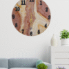 Resin wall clock with marble texture design