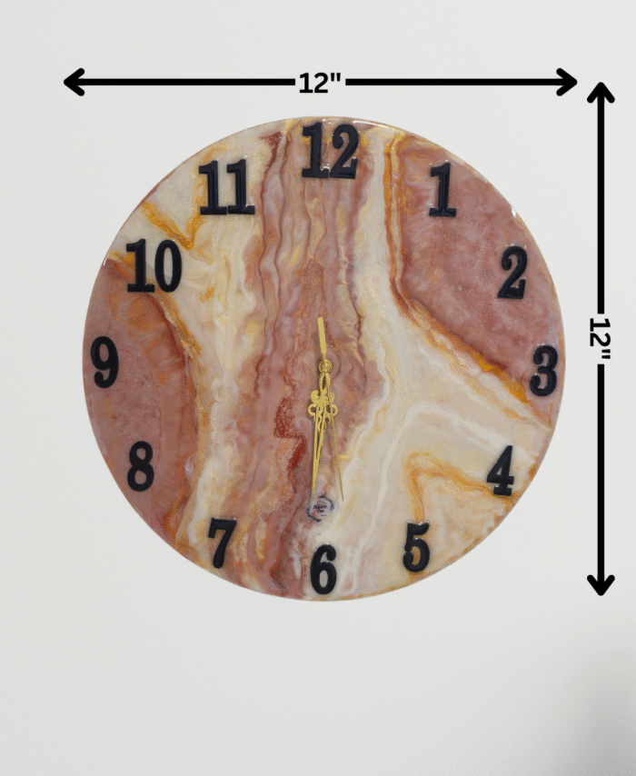 12-inch Modern resin wall clock with black numbers