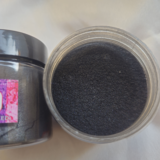 Black Crystal Pearl Mica Powder Pigment jar for resin art, epoxy, soap and candle making—vibrant Crystal Black pigment