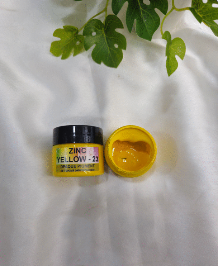 Opaque resin pigment in Zinc Yellow jar for epoxy, resin art, and DIY crafts – 20g