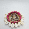Resineera Lakshmi Footprint for Pooja Thali - Handcrafted with Crystals and Shells