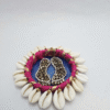 Resineera Lakshmi Footprint for Pooja Thali - Handcrafted with Crystals and Shells