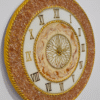Handmade royal resin clock with glitter border