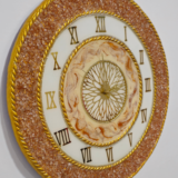 Handmade royal resin clock with glitter border