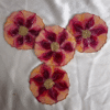 Handcrafted red and gold flower-shaped resin coaster with crystal embellishments