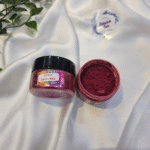 Satin Red Pearl Mica Powder Pigment jar for resin art, epoxy, soap and candle making—vibrant Satin Red pigment