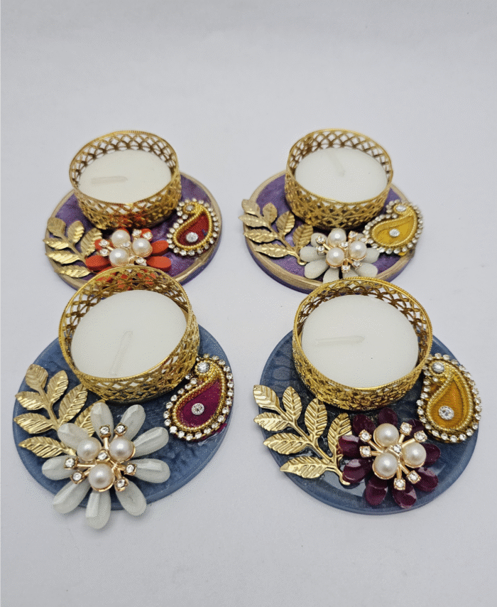 Colorful Handmade Decorative Candle Holder for Festival & Pooja