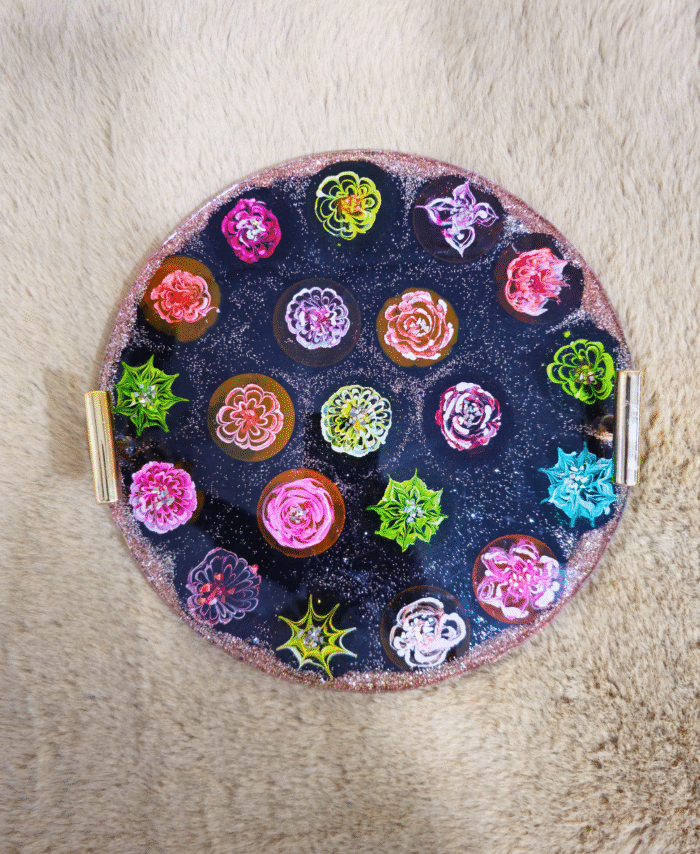 Decorative Round Resin Tray