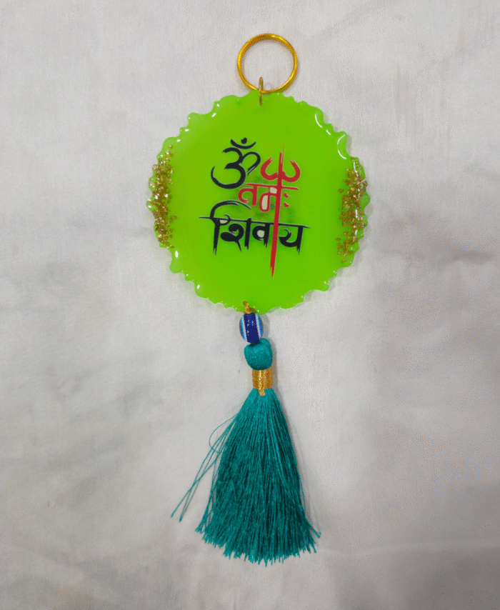 Green Om Namah Shivaay Car hanging