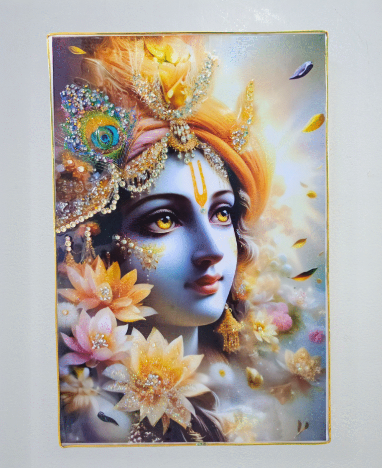 3D Krishna Photo Frame