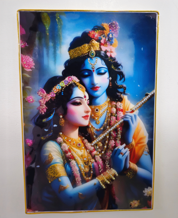 3D Radha Krishna Photo Frame