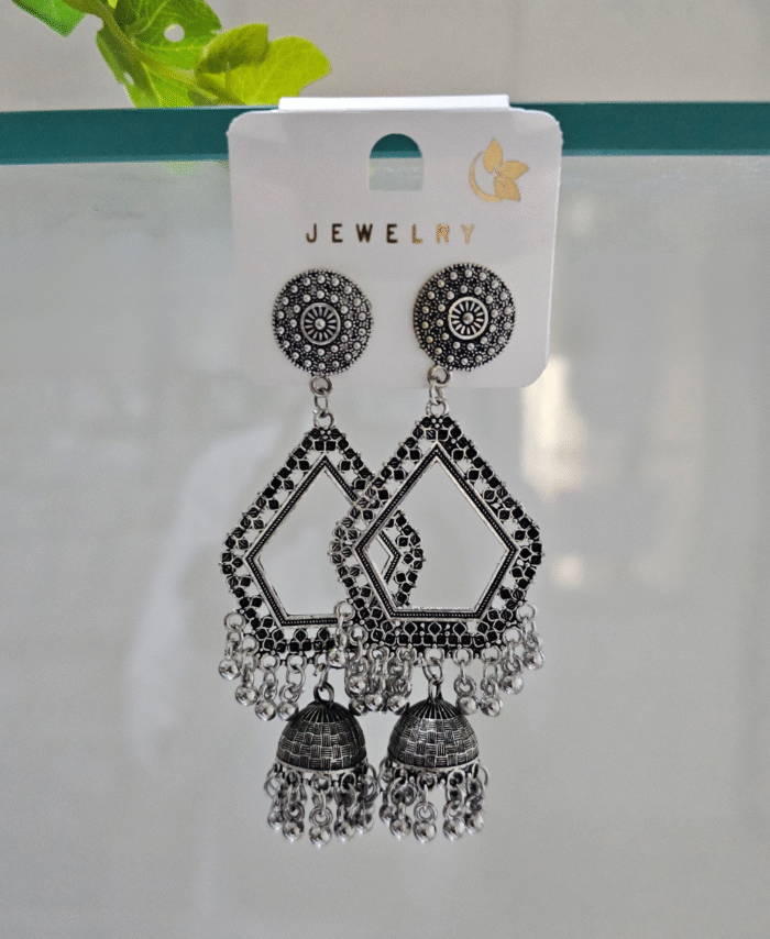 Silver Pendant Jhumka
