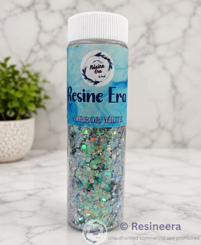 Mirror White Glitter