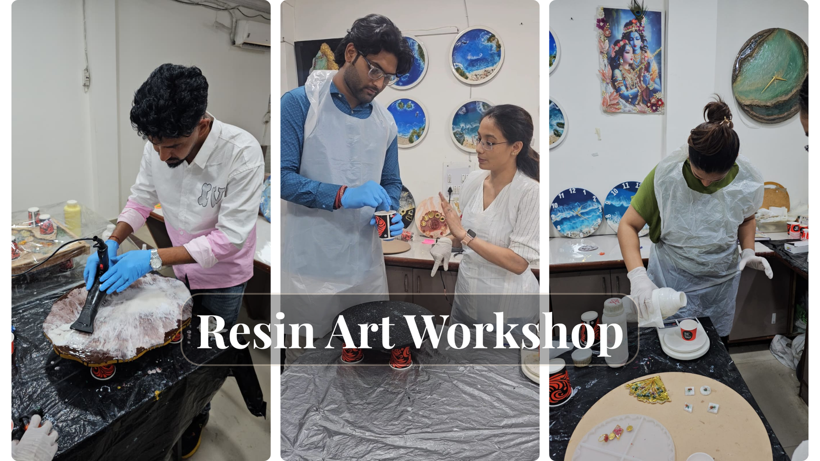 Resin Art Workshop in Delhi, Noida, Gurgaon - Hands-on Resin Art Class