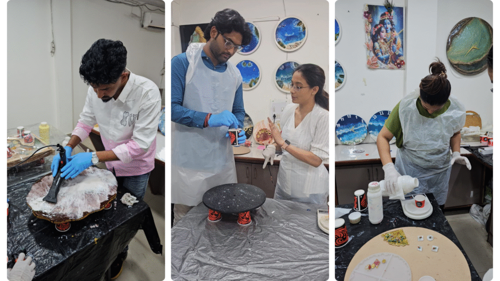 Resin Art Workshop in Delhi, Noida, Gurgaon - Hands-on Resin Art Class