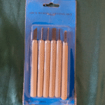 6Pcs wood carving knife set with wooden handles for resin and craft work