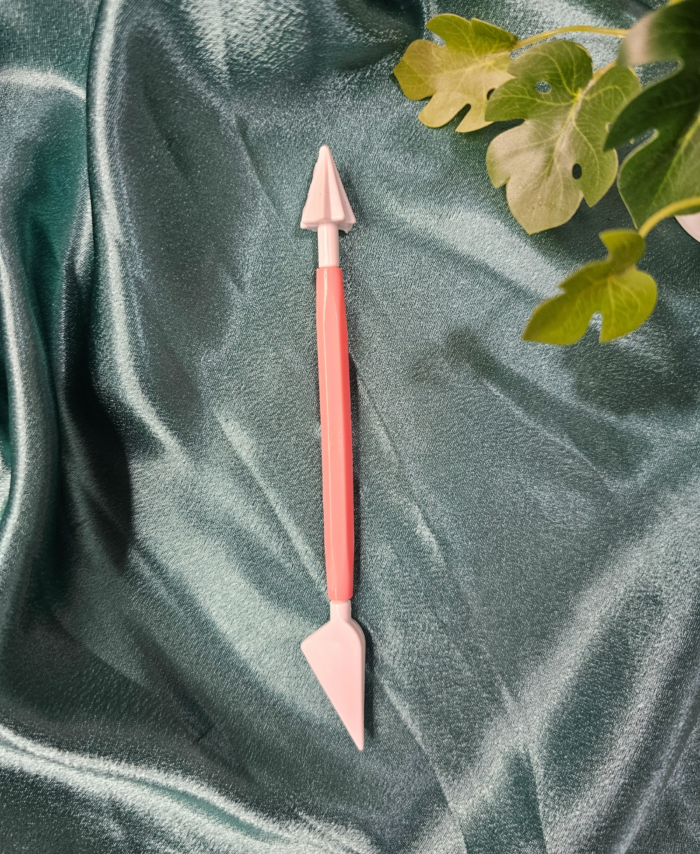 pink double-ended resin and clay sculpting tools