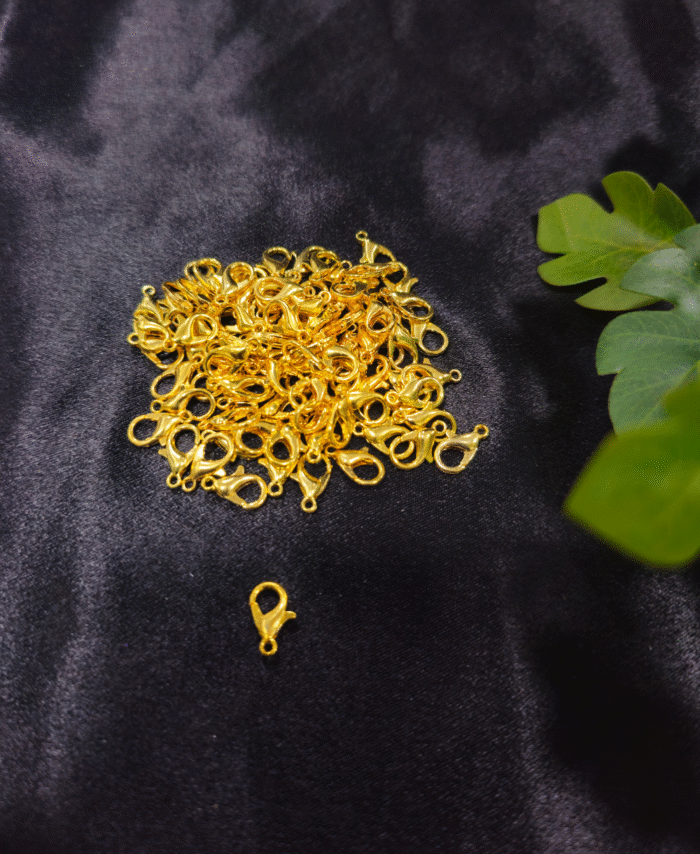 Golden lobster clasps for DIY jewellery and crafts