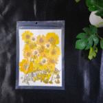 yellow pressed flowers, dried flowers for resin, natural flower pack, botanical craft materials, DIY floral kit, resin flower supplies, dried daisy flowers, handmade craft accessories, floral decoration set