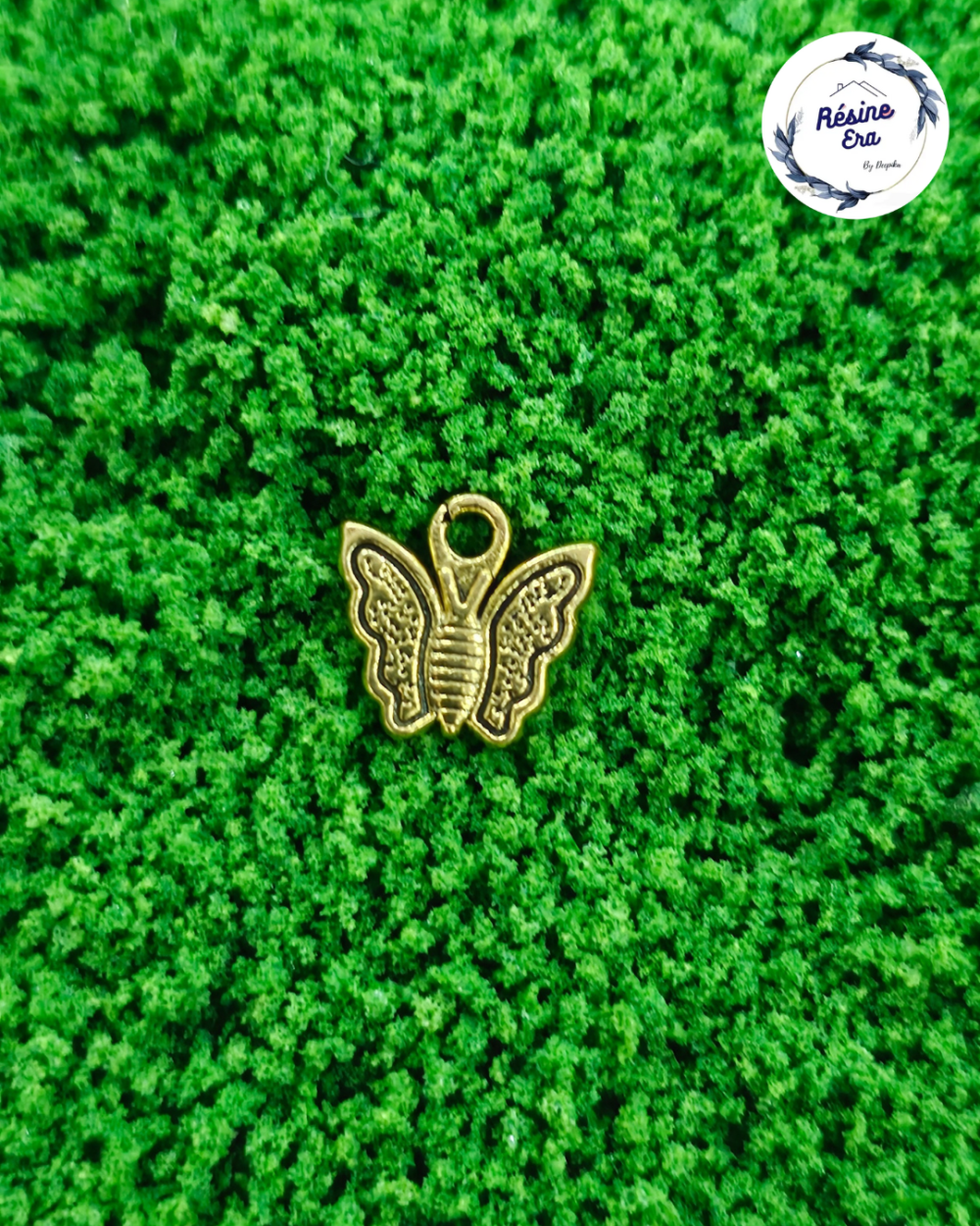 Antique gold butterfly metal charm used for resin art and handmade jewellery designs