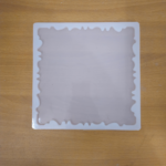 8-inch square agate silicone resin mould with natural uneven stone edges