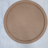Plain round MDF board with border for wall art and resin craft projects
