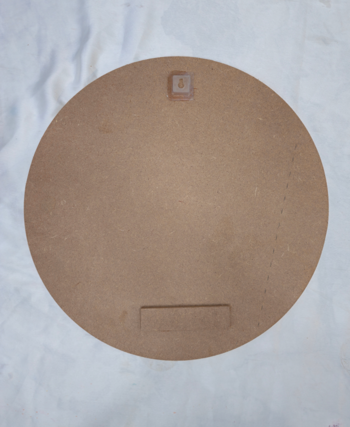 Plain round MDF board with border for wall art and resin craft projects