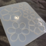 Silicone flower mould with multiple floral shapes and sizes for resin and craft projects