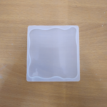 4-inch square agate silicone resin mould with wavy natural edges