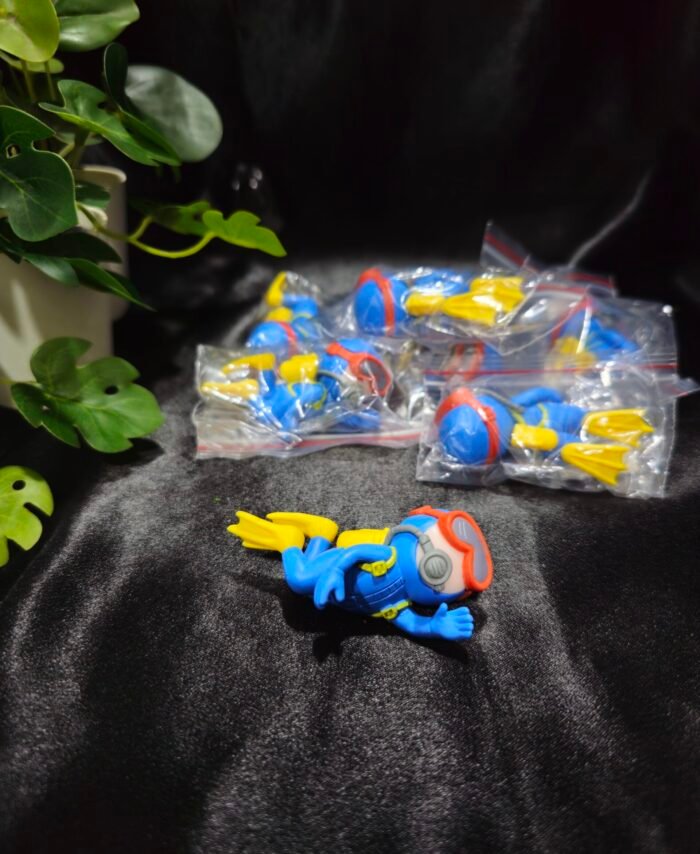 Colourful miniature diver figurine for resin art and miniature craft decoration
