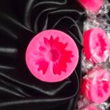 Pink daisy flower silicone mould with detailed petal design for resin art and craft making