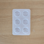 "Silicone rakhi mould with 6 cavities – resin mould for making round-shaped rakhi"