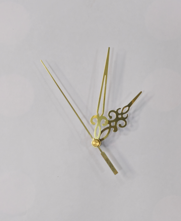 Gold clock needles set for clock mechanism