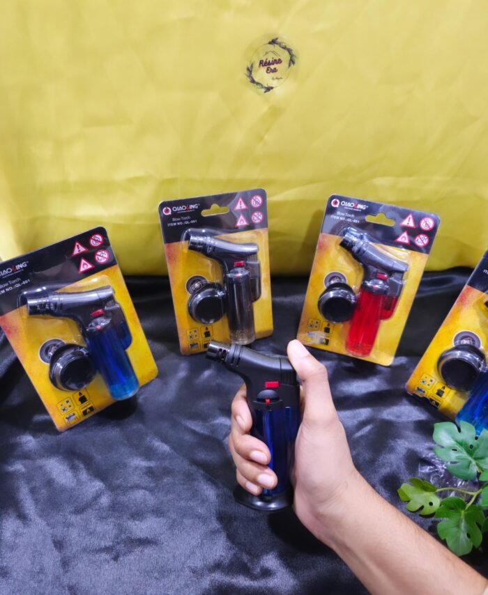 Handheld blow torch tool used for resin art and craft projects