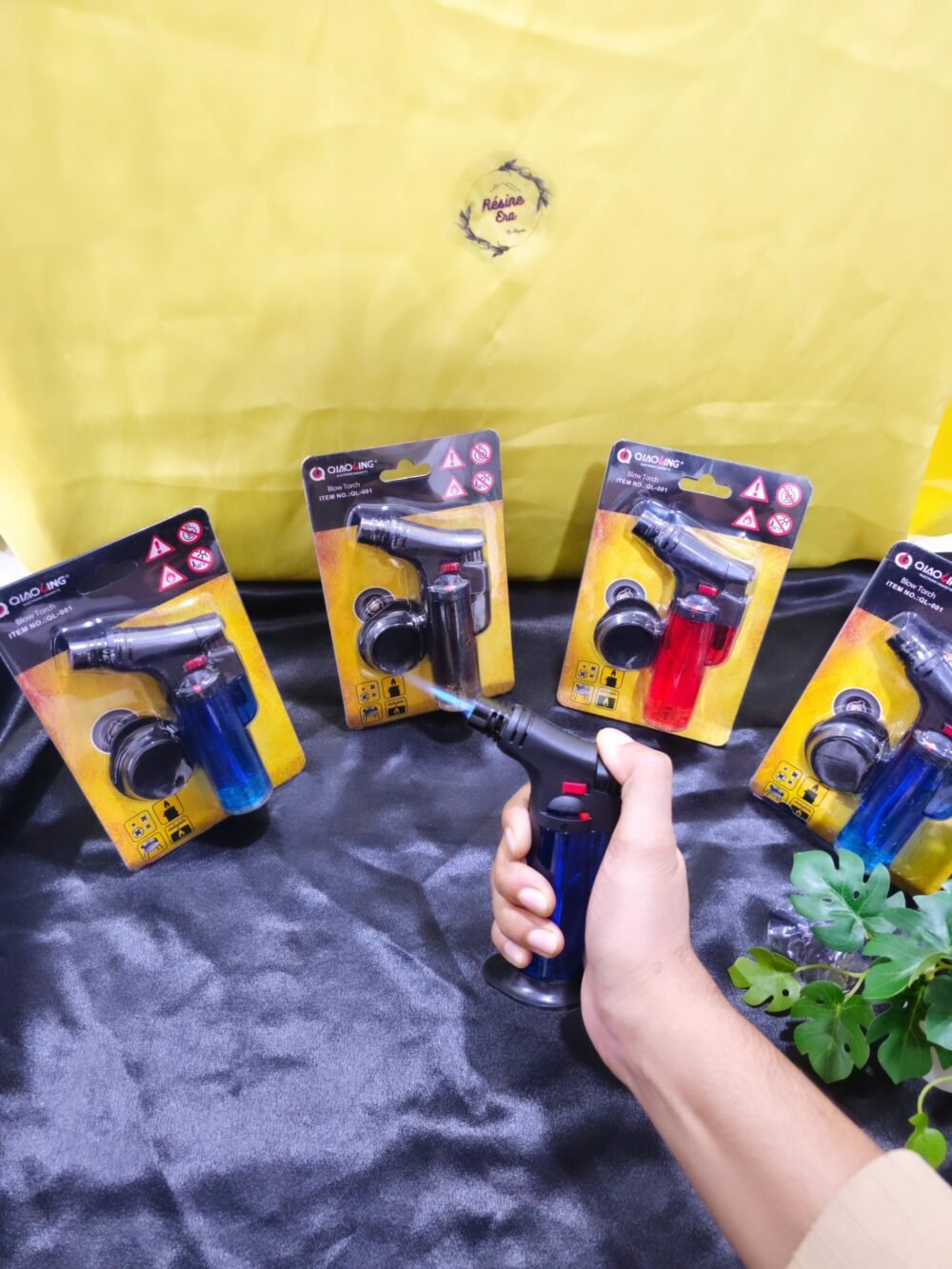 Handheld blow torch tool used for resin art and craft projects