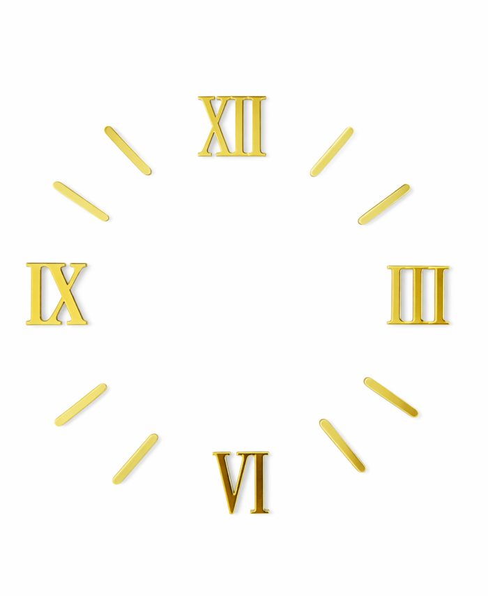 Acrylic clock Roman with lines numbers set for DIY wall clock making and resin crafting.