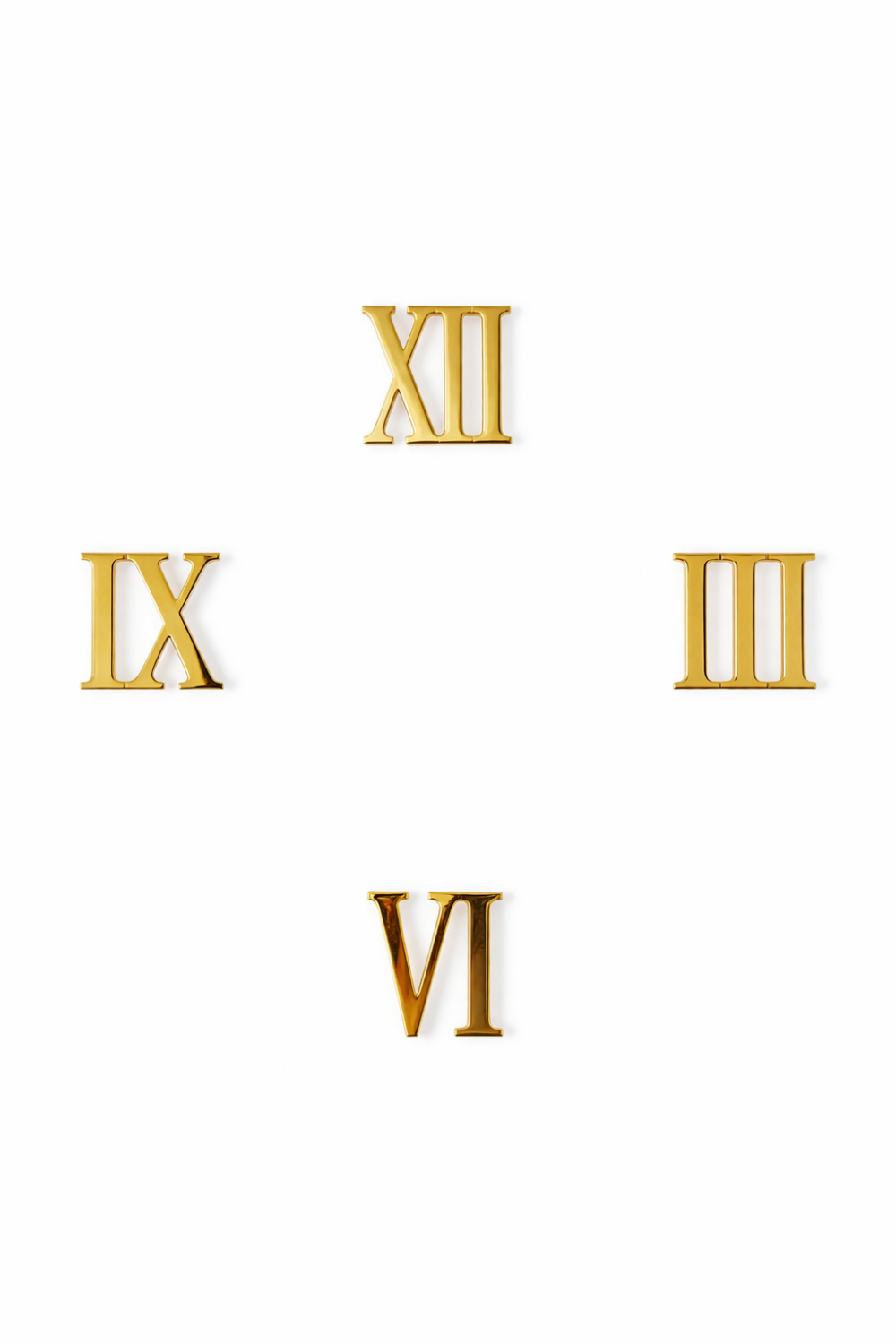 Acrylic clock Roman with lines numbers set for DIY wall clock making and resin crafting.