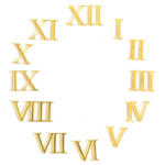 Acrylic clock roman numbers set for DIY wall clock making and resin crafting.