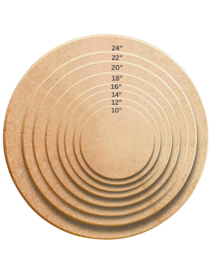 Plain round MDF base for resin art and DIY craft projects