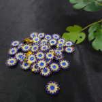 round stone embellishments with a crystal border for craft and decoration