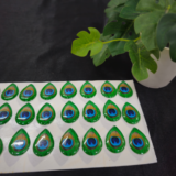 Morepankha peacock feather decorative sticker with vibrant design
