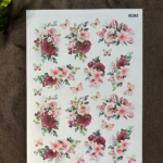 Rose transparent A4 sheet for crafts, resin art, and decorative layering