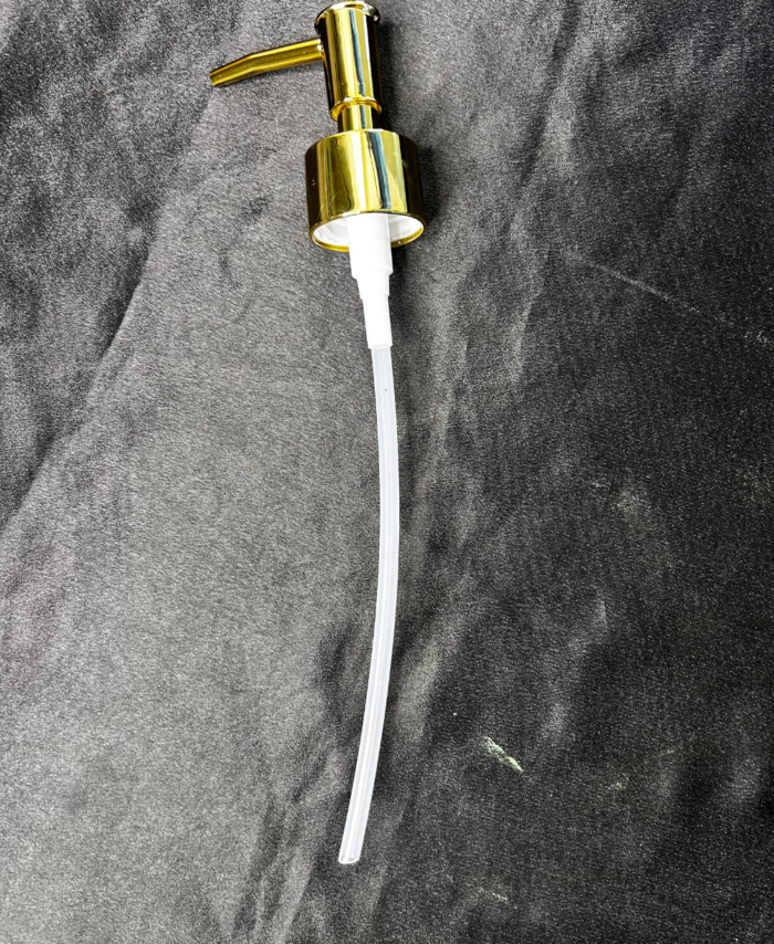 Gold liquid soap and lotion dispenser pump with long tube