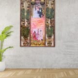 Customize 3 columns full varmala preservation frame with preserved wedding flowers in resin