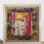 Flower preservation in resin with real dried flowers sealed in clear epoxy resin keepsake display