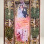 Customize 3 columns full varmala preservation frame with preserved wedding flowers in resin